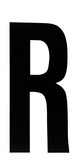 Lettern 100 mm, schwarz, R Folie selbstklebend wetterfest