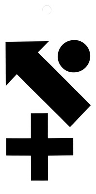 Symbol 100 mm, schwarz, + o Folie selbstklebend wetterfest