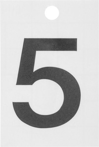 Klebeziffer 35 mm, schwarz, 5 Folie selbstklebend wetterfest