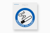 Aufkleber Rauchen erlaubt Folie, 120x35 mm