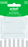 Breit-Elastic, 12mm, 2 m weiss