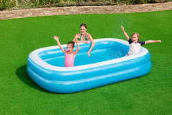 Family Pool blau/weiß 2 Ringe 262x175x51 cm