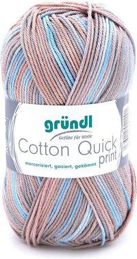 Cotton Quick print beige-blau-grau-mix color 50 g