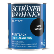 Protect Buntlack hochglänzend Schwarz 0,75 L