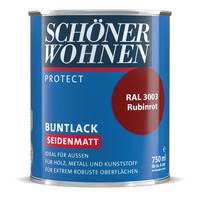 Protect Buntlack seidenmatt Ru binrot RAL 3003 0,75 L