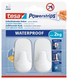 tesa Powerstrips® Waterproof Haken L Plastik weiß