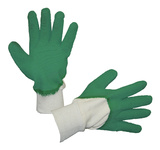 Latex-Handschuh ProLaTex grün Gr.8,gerauht, m.Strickbu.