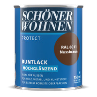 Protect Buntlack hochglänzend Nussbraun RAL 8011 0,75 L