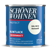 Protect Buntlack seidenmatt Re inweiß RAL 9010 0,375 L