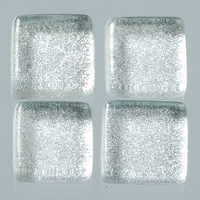 MosaixSoft-Glassteine Metallic silber 15*15*4mm 200 g ~ 95 S