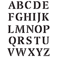 Stencils Buchstaben groß / 26- teilig DIN A 5