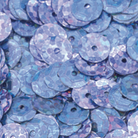 Pailletten, rund, gewölbt blau hologramm ø 6mm 40 g/~ 4.000