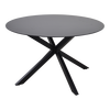 Tisch Crest, Alu-Gestell Ø 120x71 cm schwarz