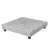 Granit Grundplatte ca. 140kg 80x80x8/14cm, grau, mit Rollen