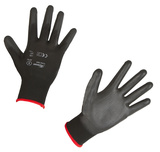 PU-Handschuh Gnitter black Feinstrickhandschuh, Größe 10