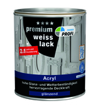 PROFI Acryl Premium Weisslack glänzend 2,5 L