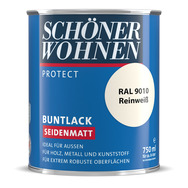 Protect Buntlack seidenmatt Re inweiß RAL 9010 0,75 L