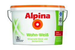 Alpina Wohn-Weiß 10 L exkl. f. PROFI FARBEN