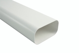 Flachkanal 150 x 80 mm, Anschl. 125, 100 cm lang, weiß