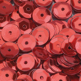 Pailletten, rund, gewölbt rot ø 6 mm 40 g / ~ 4.000 Stk.