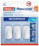 tesa Powerstrips® Waterproof Haken S Plastik weiß