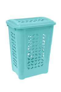 Wäschebox 60 L, aqua blue Deckel mit Öffnung