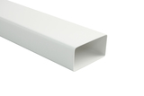 Flachkanal 110 x 54 mm, Anschl. 100, 50 cm lang, weiß