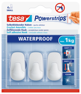 tesa Powerstrips® Waterproof Haken S Metall recht.