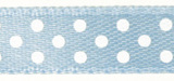 Satinband mit Punkten,h.blau,9 ,5mm,SB-Rolle 10m