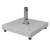 Granit Grundplatte ca. 140kg 80x80x8/14cm, grau, mit Rollen