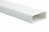 Flachkanal 220 x 90mm, Anschl. 150, 100 cm lang, weiß