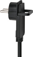 Comfort-Line Steckdosenl. 4-f. schwarz 2m mit Flachstecker