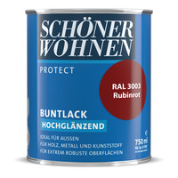 Protect Buntlack hochglänzend Rubinrot RAL 3003 0,75 L