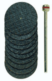 Trennscheiben mit Gewebe, 22 mm, 10 St. + 1 Träger