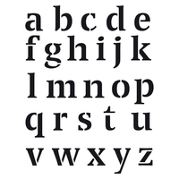 Stencils Buchstaben klein / 26 -teilig DIN A 5