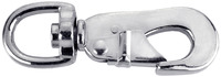 Karabinerhaken, vernickelt L 85 mm, mit drehbarem Ring