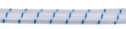 Gummi-Seil, weiß-blau Ø 8,0 mm, umflochten