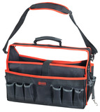 Zimmermann-Werkzeugtasche mit 48 Fächern, Nylon schwarz