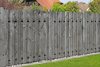 Bohlen-Zaun GRAU, gerade 180x180 cm